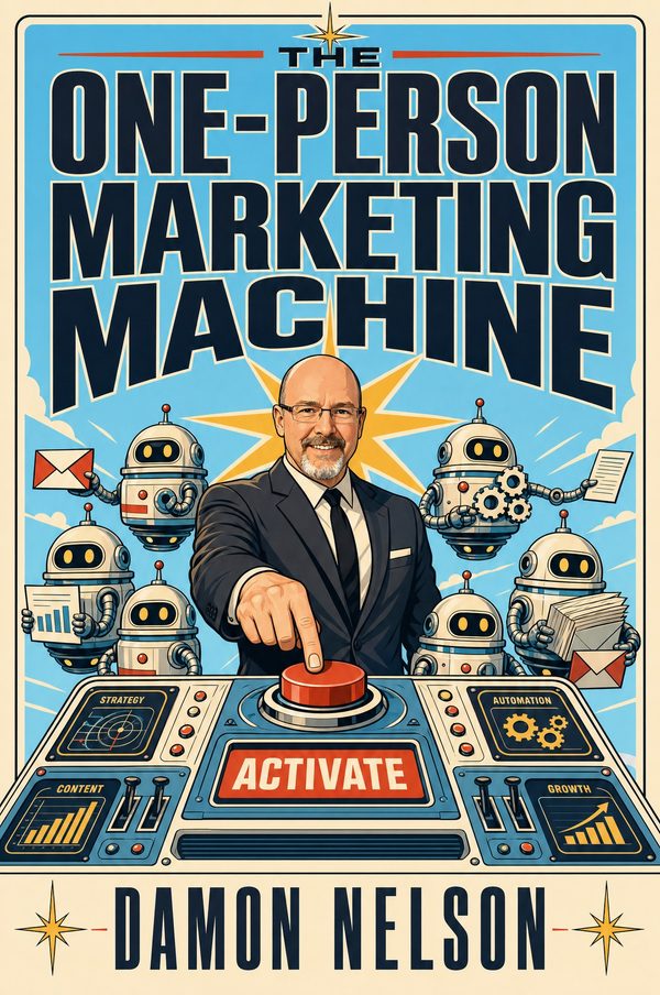 Cover of The One-Person Marketing Machine by Damon Nelson
